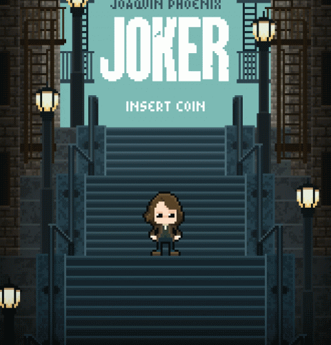 joker 8bit animated poster