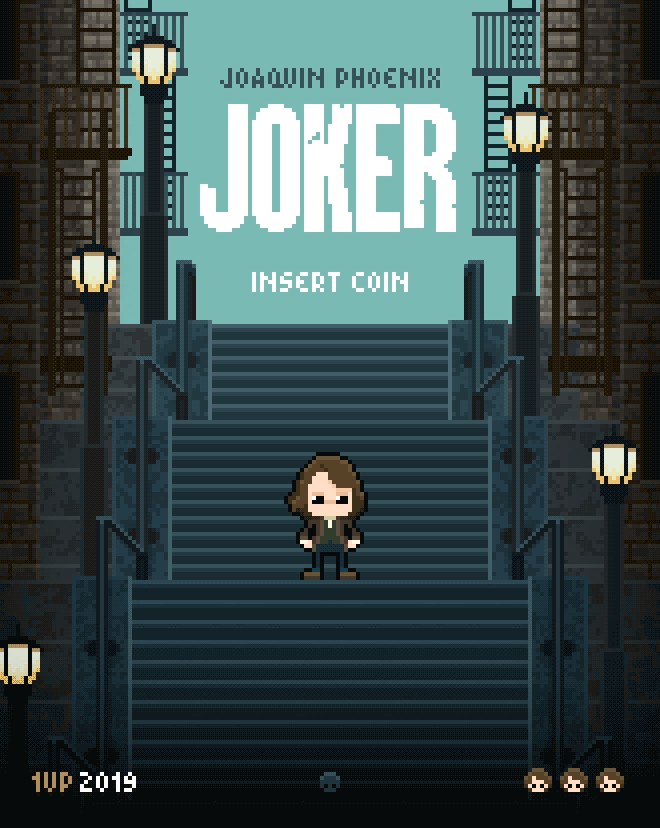 joker 8bit animated poster